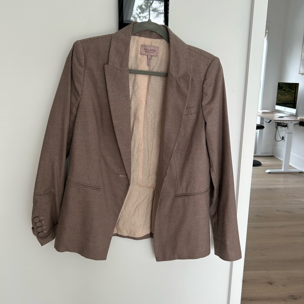 Rebecca Taylor Brown Houndstooth Blazer